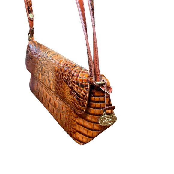 Brahmin Crocodile Embossed Daria Ombre Y2K Baguette Shoulder Bag - Picture 5 of 13